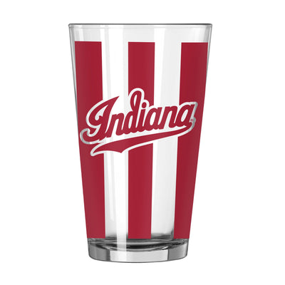 Indiana Candy Stripe 16oz Pint Glass - Logo Brands