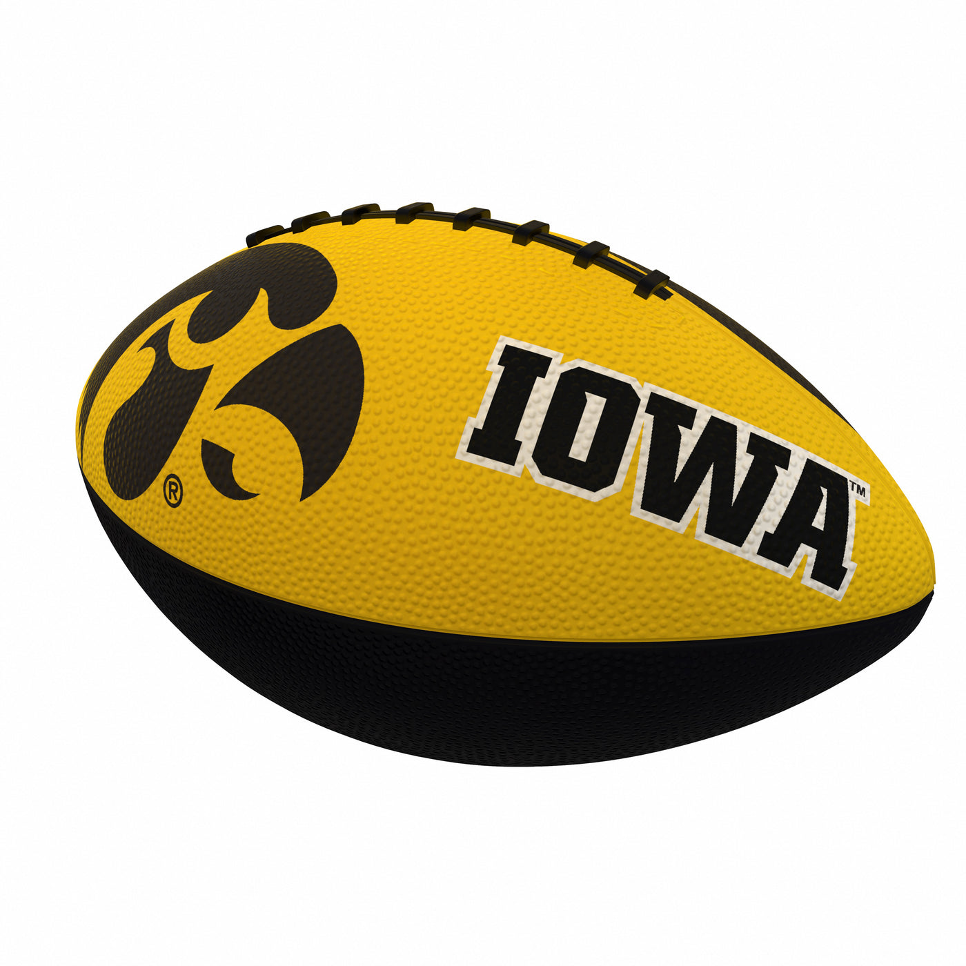 Iowa Combo Logo Junior-Size Rubber Football