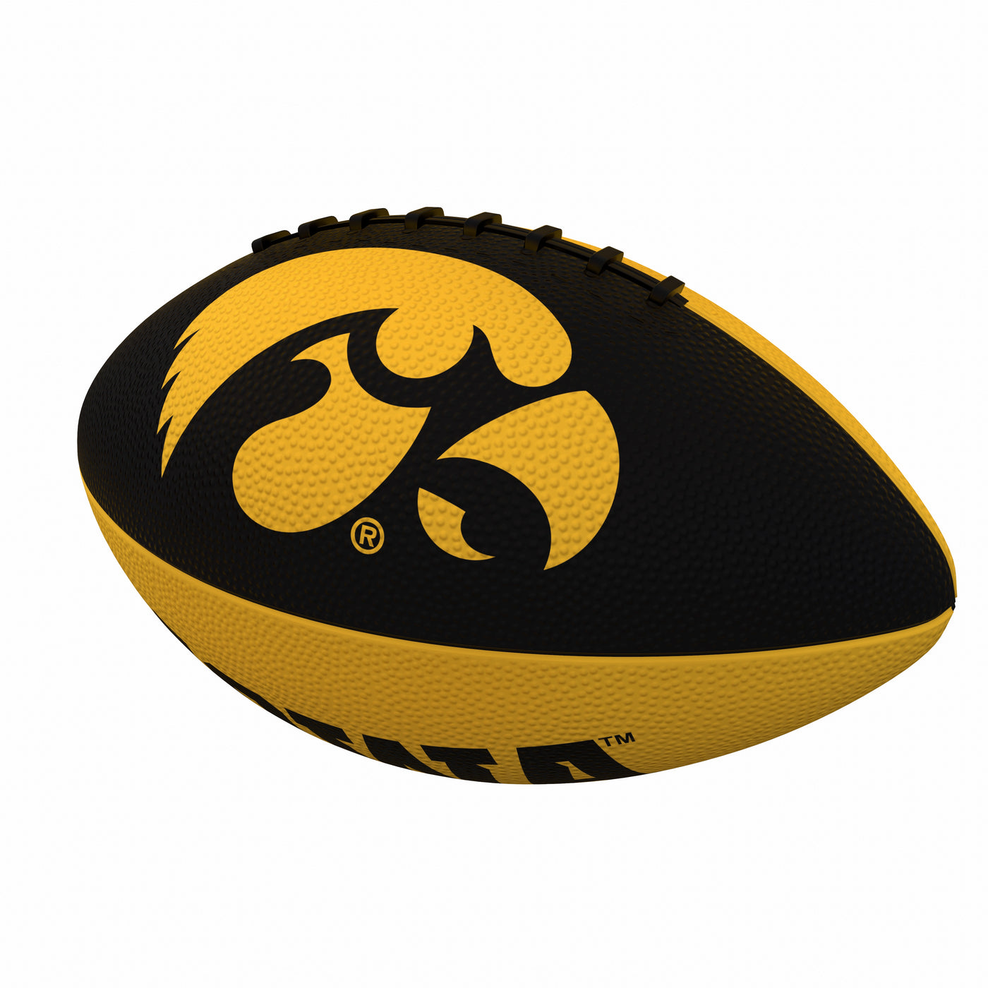 Iowa Pinwheel Logo Junior Size Rubber Football