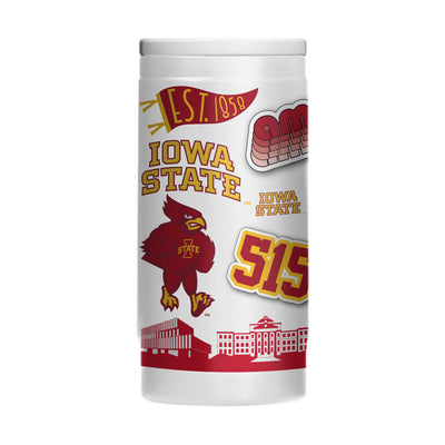 Iowa State 12oz Native Powder Coat Slim Can Coolie - Logo Brands