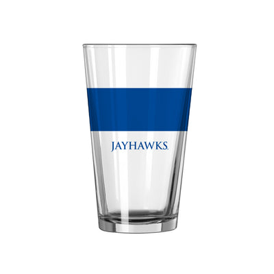 Kansas 16oz Colorblock Pint Glass - Logo Brands