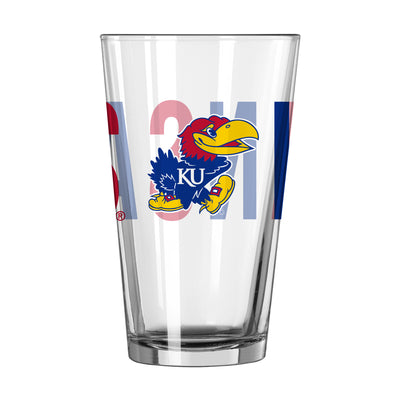 Kansas 16oz Overtime Pint Glass - Logo Brands