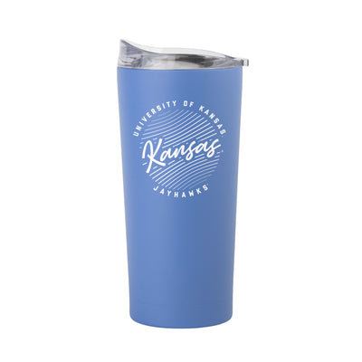 Kansas 20oz Retro Script Arctic Powder Coat Tumbler - Logo Brands