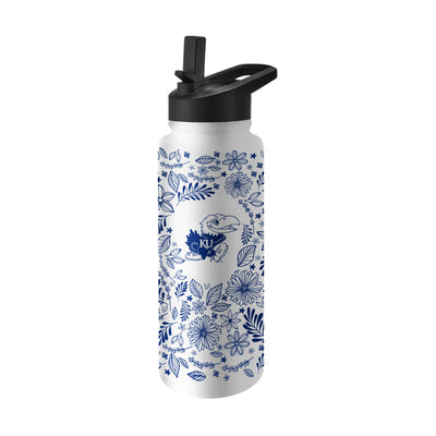 Kansas Quencher Botanical Flip Top Water Bottle - Logo Brands