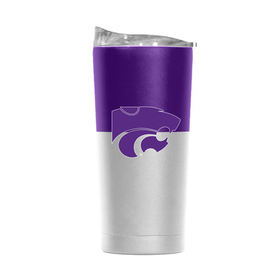 Kansas State 20oz Colorblock White Powder Coat Tumbler - Logo Brands