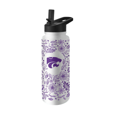 Kansas State Quencher Botanical Flip Top Water Bottle - Logo Brands