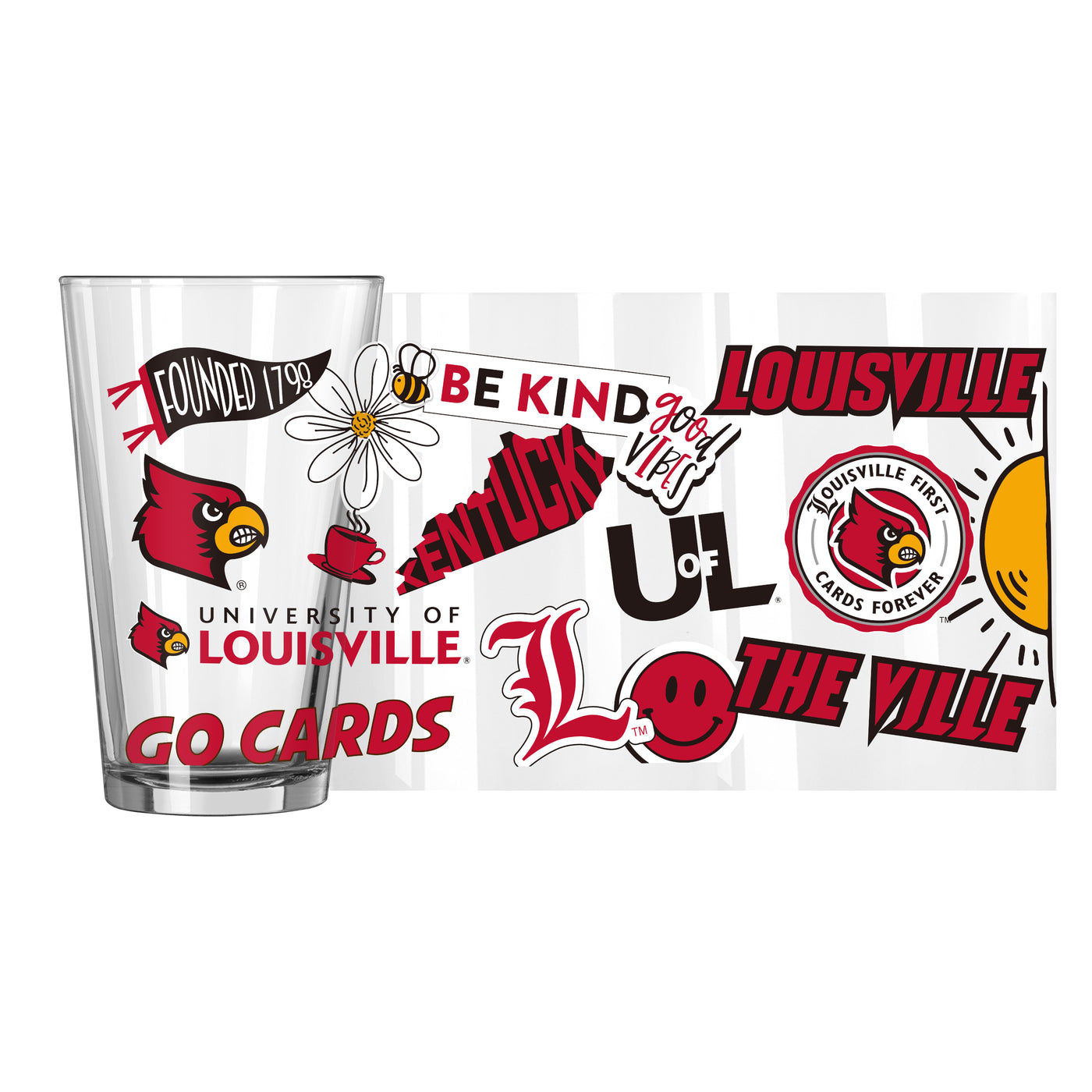 Louisville 16oz Native Pint Glass