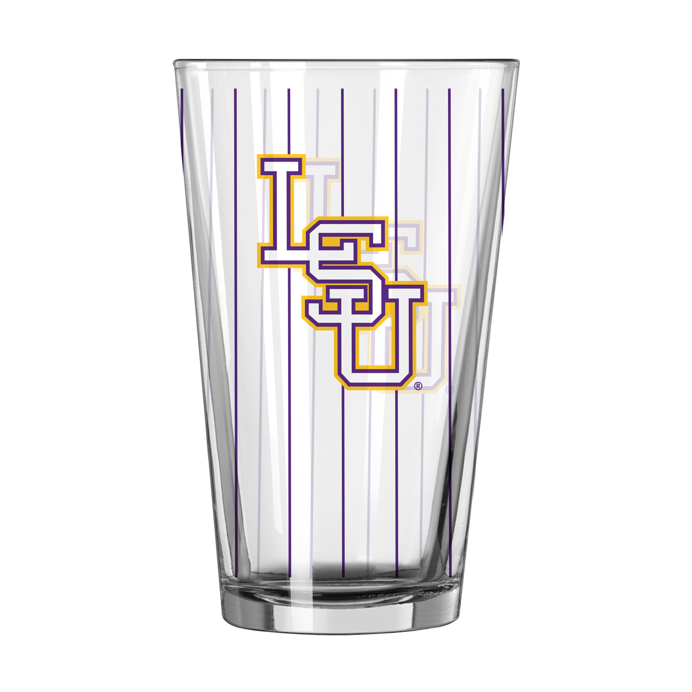 LSU Baseball Pinstripe 16oz Pint Glass