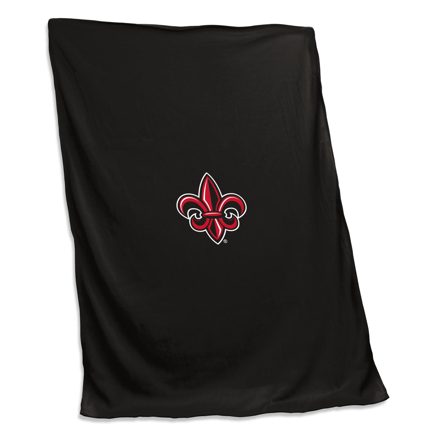 Louisiana Lafayette Black Screened Sweatshirt Blanket - Logo Brands