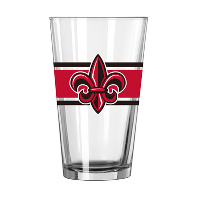 Louisiana Lafayette 16oz Stripe Pint Glass - Logo Brands