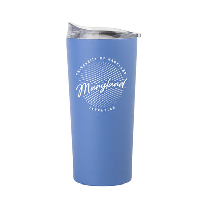 Maryland 20oz Retro Script Arctic Powder Coat Tumbler - Logo Brands