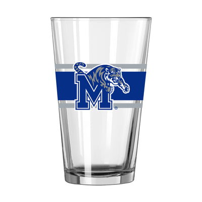 Memphis 16oz Stripe Pint Glass - Logo Brands