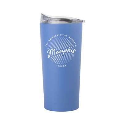 Memphis 20oz Retro Script Arctic Powder Coat Tumbler - Logo Brands