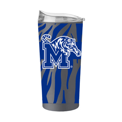 Memphis 20oz Tiger Stripe Charcoal Powder Coat Tumbler - Logo Brands