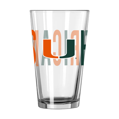 Miami 16oz Overtime Pint Glass - Logo Brands