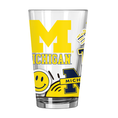 Michigan 16oz Native Pint Glass - Logo Brands