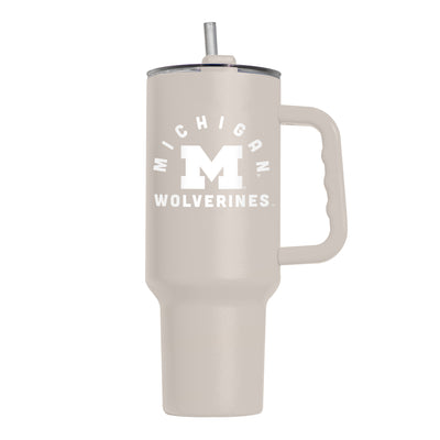 Michigan 40oz Archway Sand Powder Coat Tumbler - Logo Brands