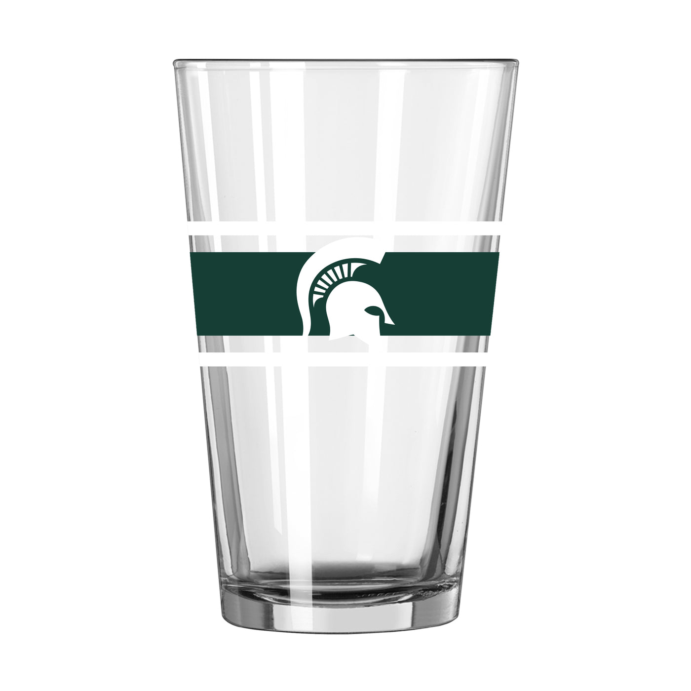 Michigan State 16oz Stripe Pint Glass