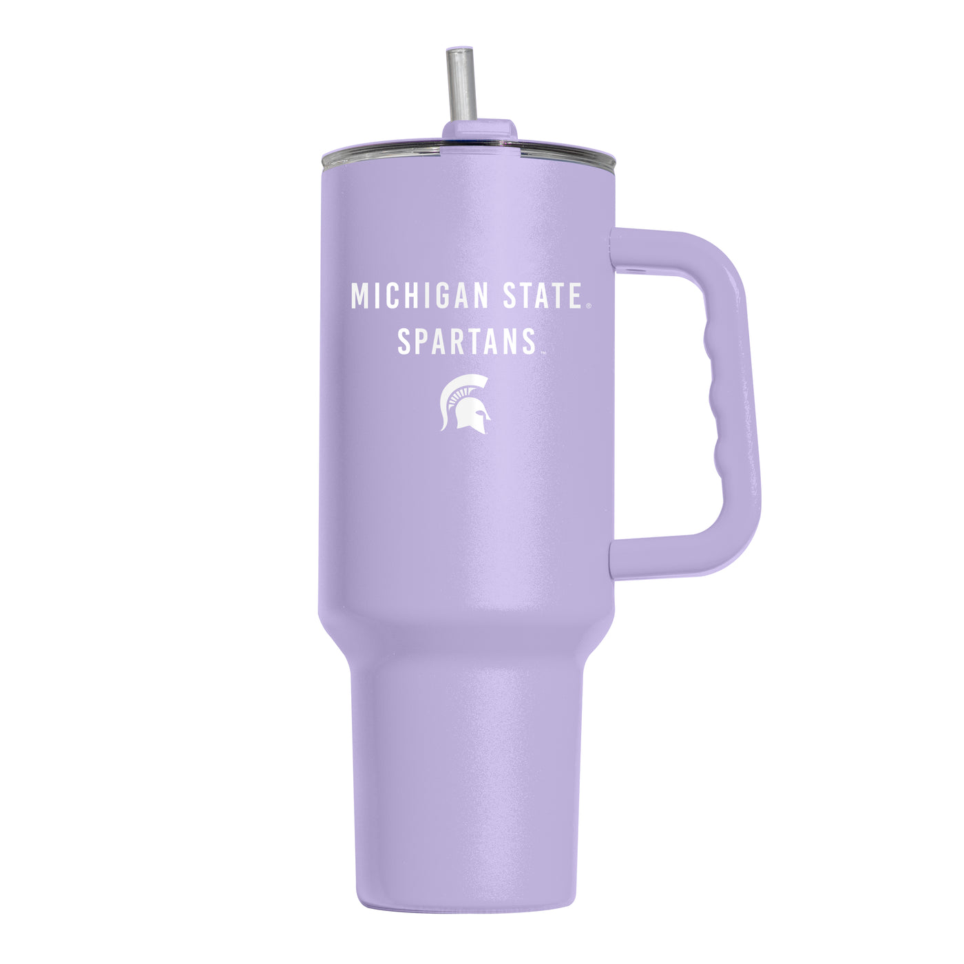 Michigan State 40oz Tonal Lavender Powder Coat Tumbler - Logo Brands