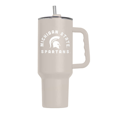 Michigan State 40oz Archway Sand Powder Coat Tumbler - Logo Brands