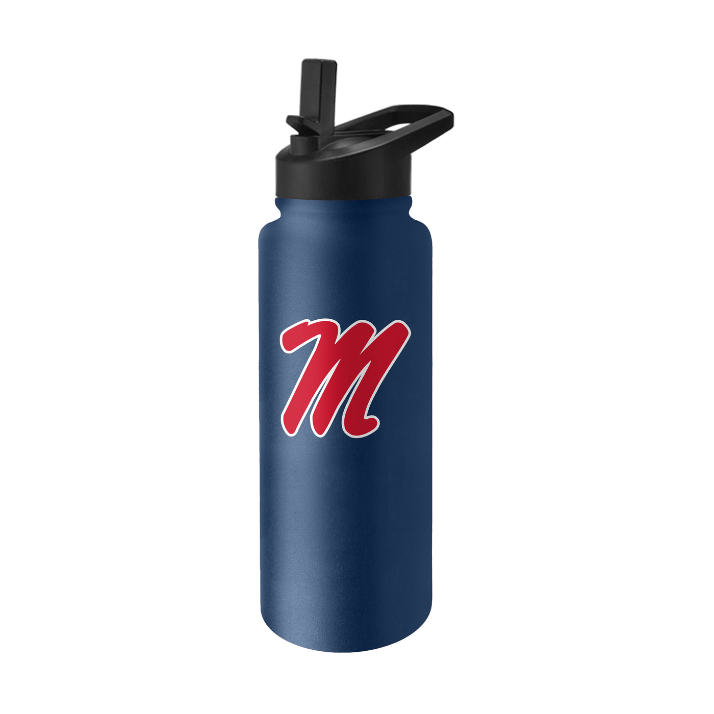 Ole Miss Logo 34 oz Quencher Stainless Bottle - Logo Brands