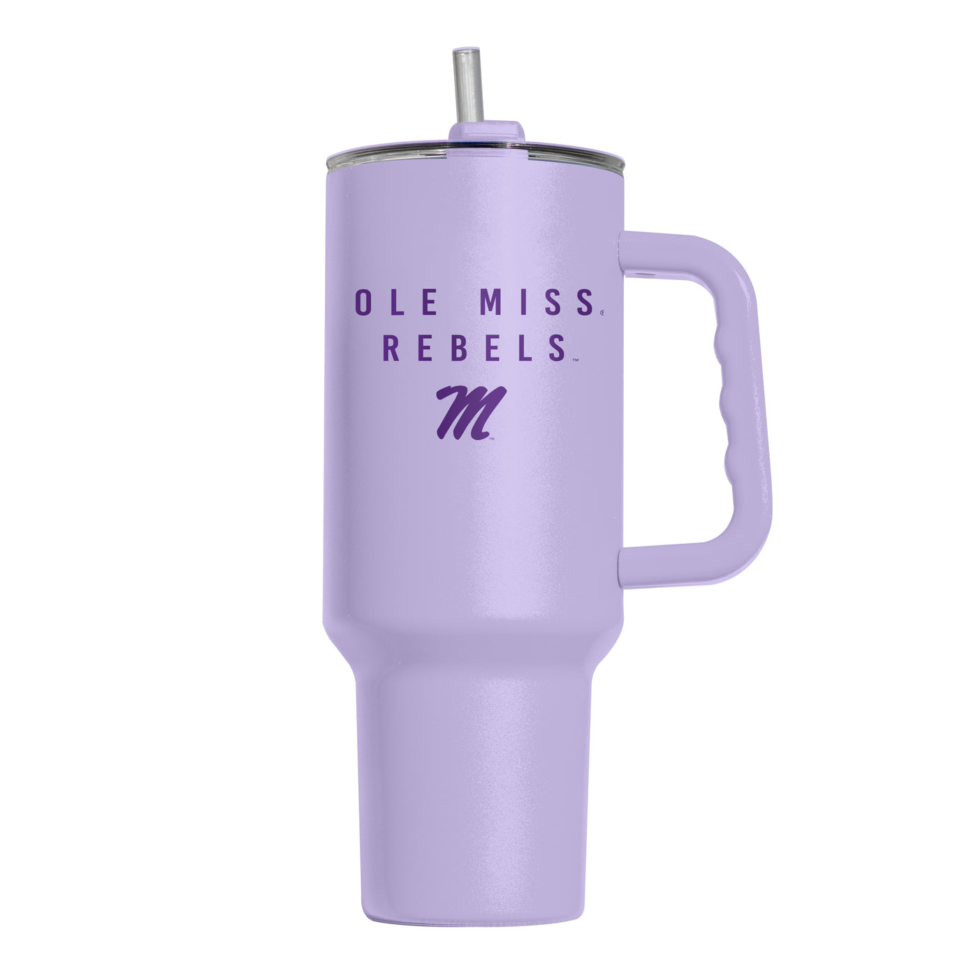 Ole Miss 40oz Tonal Lavender Powder Coat Tumbler - Logo Brands