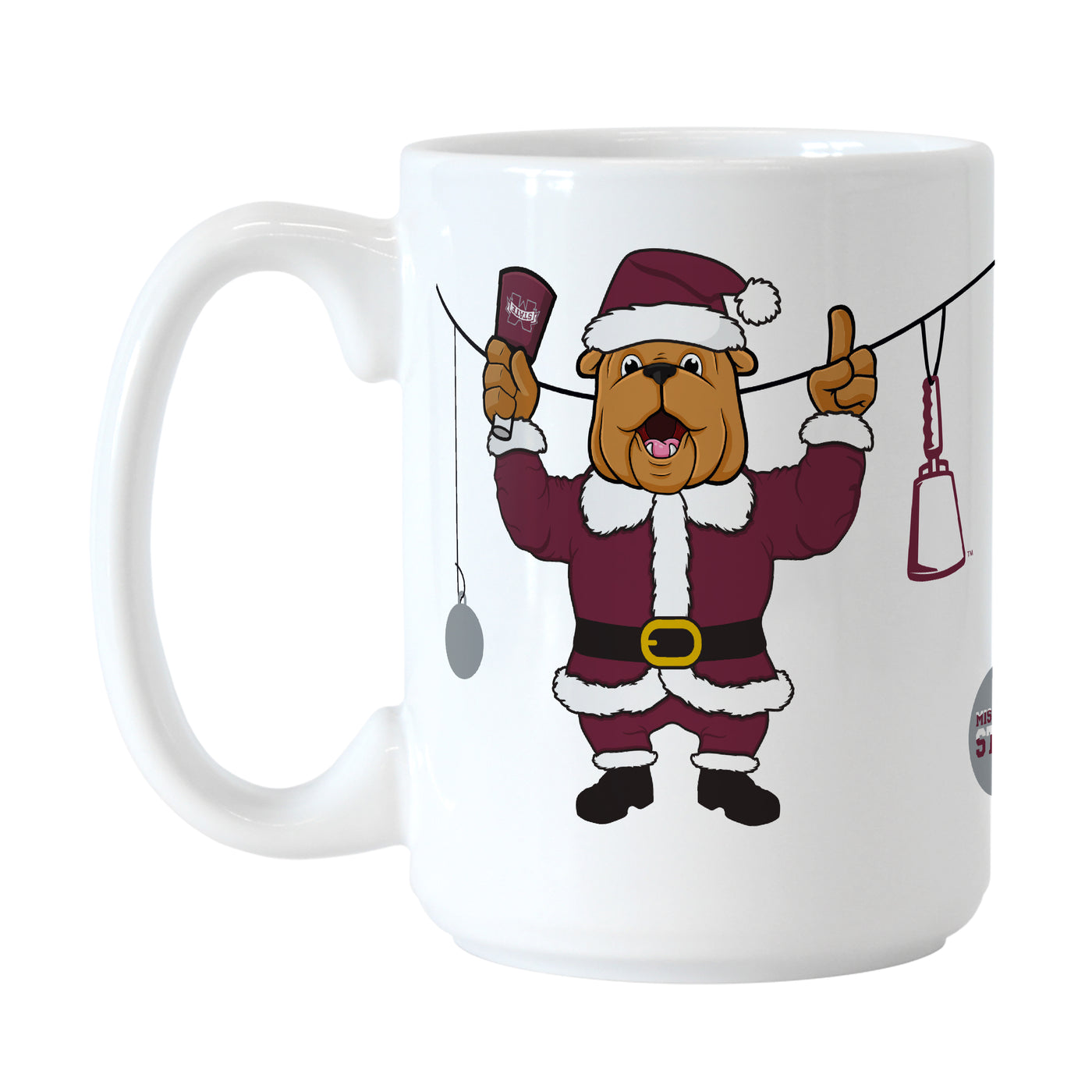Mississippi State Bully Claus 15oz Sublimated Mug