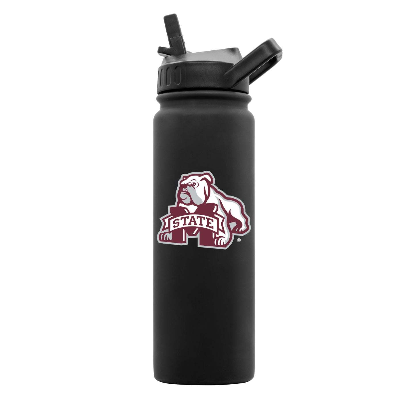 Mississippi State 24oz Black Soft Touch Bottle - Logo Brands