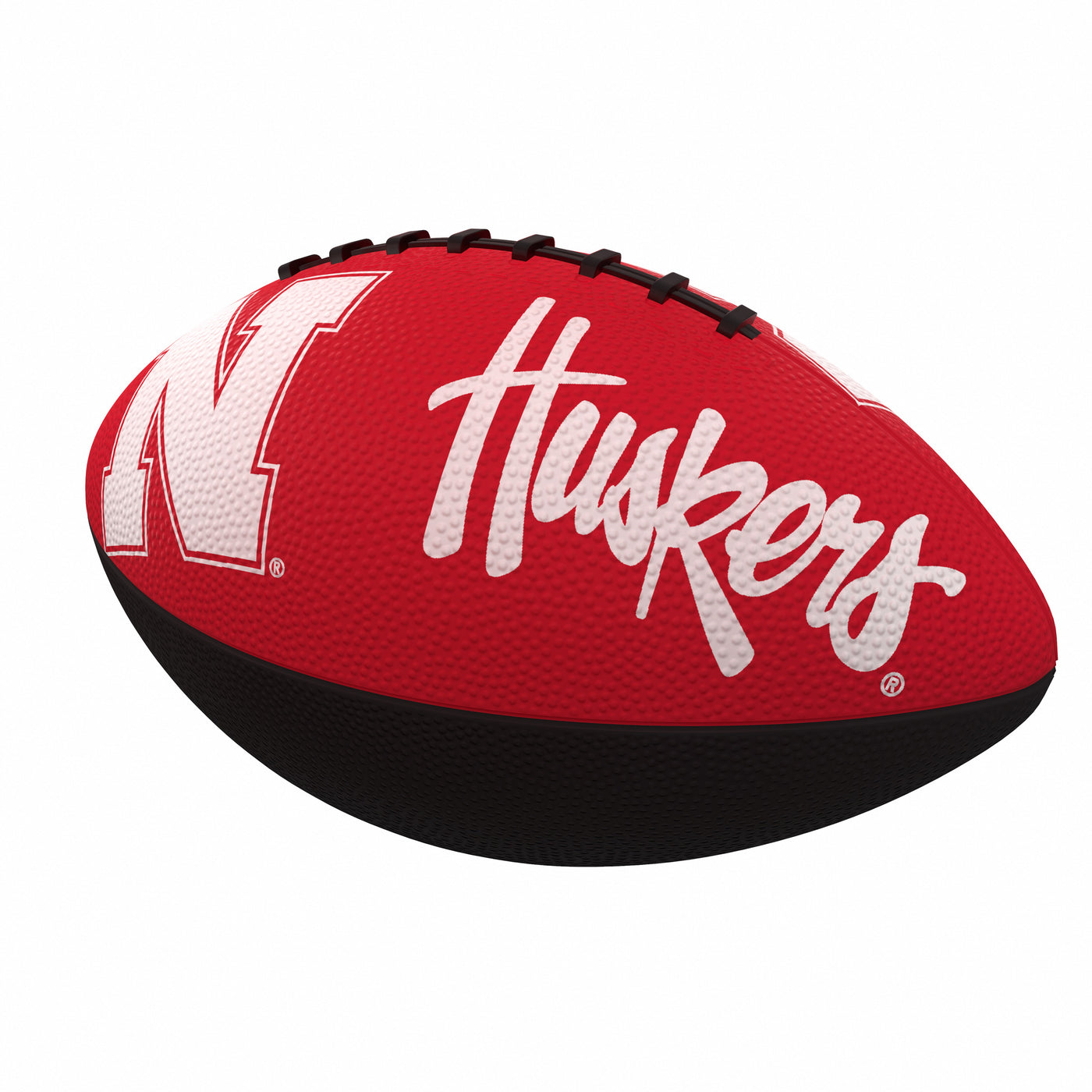 Nebraska Combo Logo Junior-Size Rubber Football