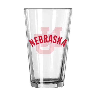 Nebraska 16oz Retro Pint Glass - Logo Brands