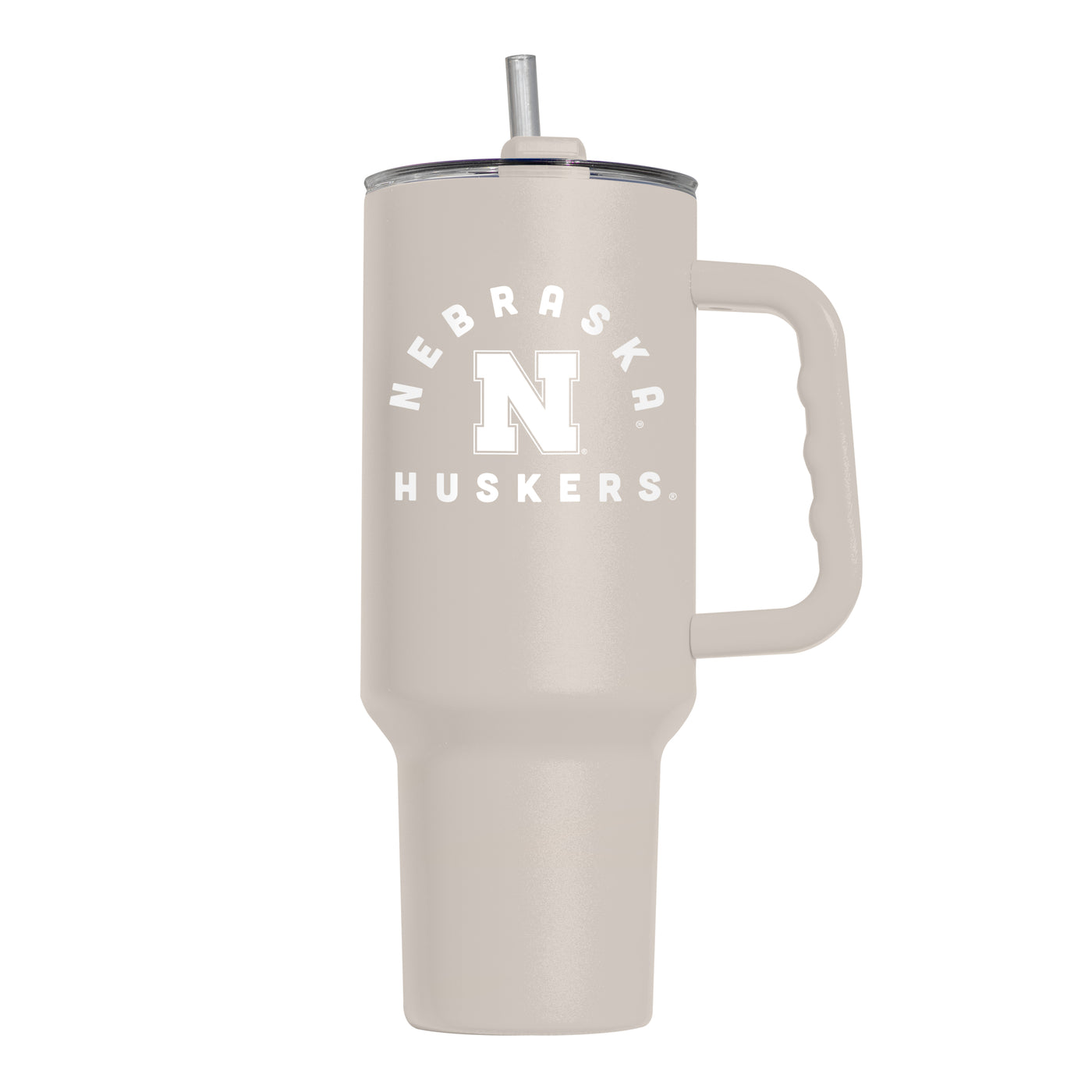 Nebraska 40oz Archway Sand Powder Coat Tumbler - Logo Brands