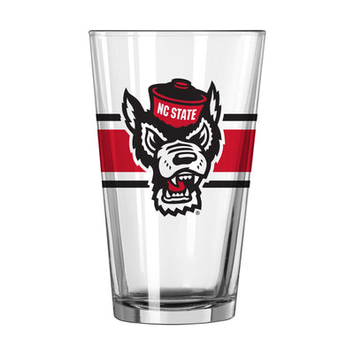 NC State 16oz Stripe Pint Glass - Logo Brands