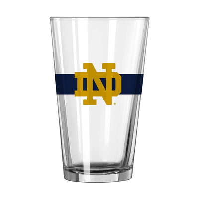 Notre Dame 16oz Stripe Pint Glass - Logo Brands