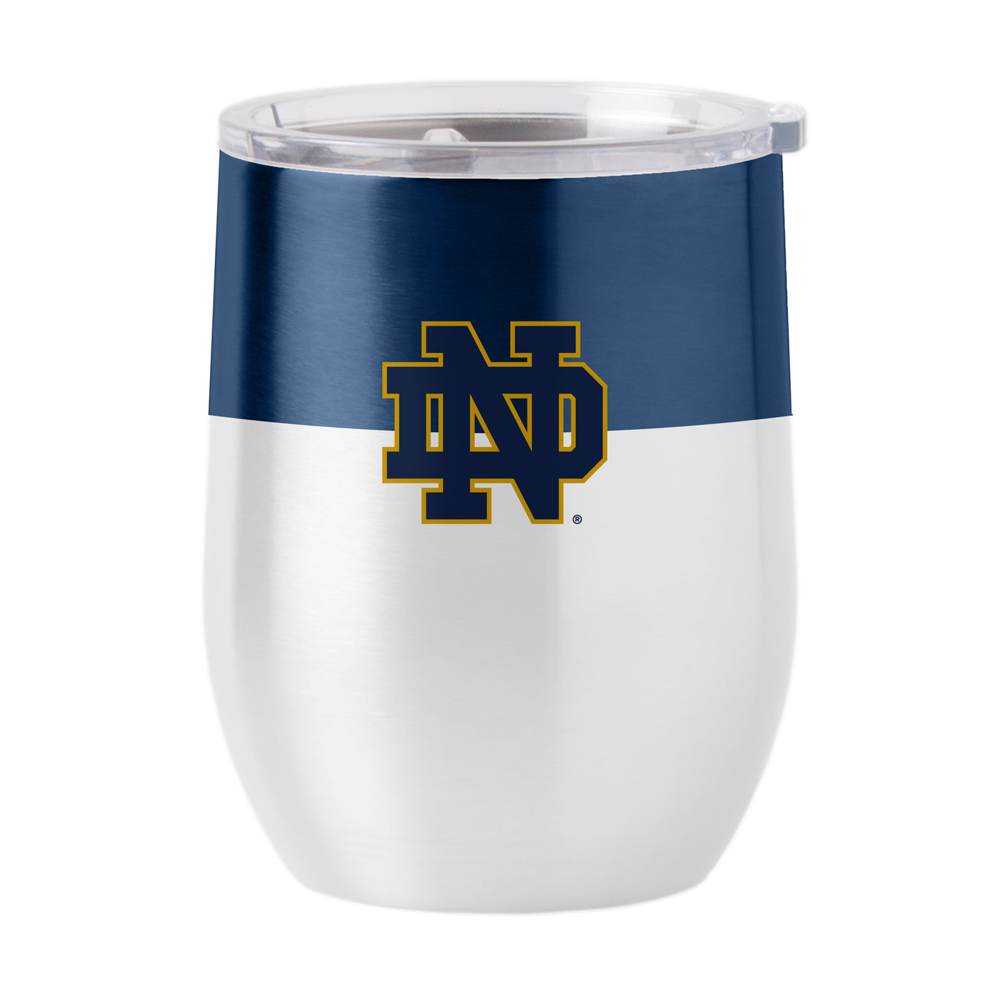 Notre Dame Color Block 16 oz Stainless Curved Beverage