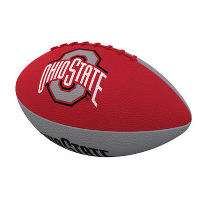 Ohio State Pinwheel Logo Junior Size Rubber Football - Logo Brands