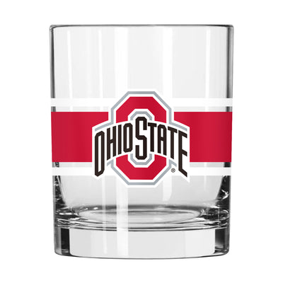 Ohio State 14oz Stripe Rocks Glass - Logo Brands