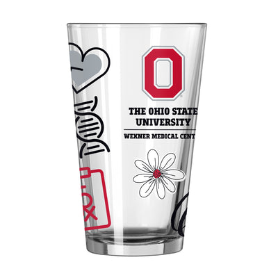 Ohio State Wexner Medical Center 16oz Native Pint Glass - Logo Brands