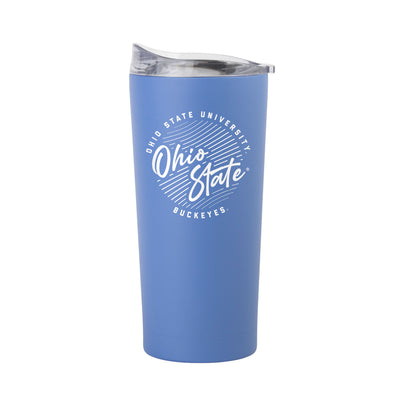 Ohio State 20oz Retro Script Arctic Powder Coat Tumbler - Logo Brands