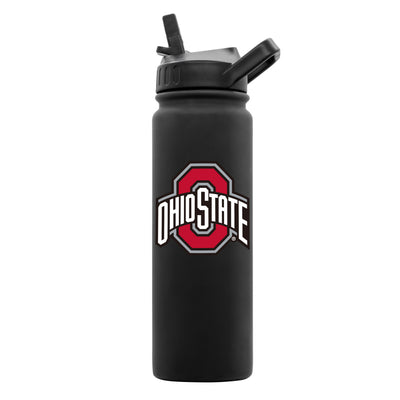 Ohio State 24oz Black Soft Touch Dbl Wall Btl - Logo Brands