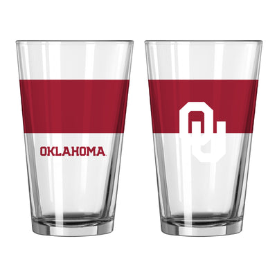 Oklahoma 16oz Colorblock Pint Glass - Logo Brands