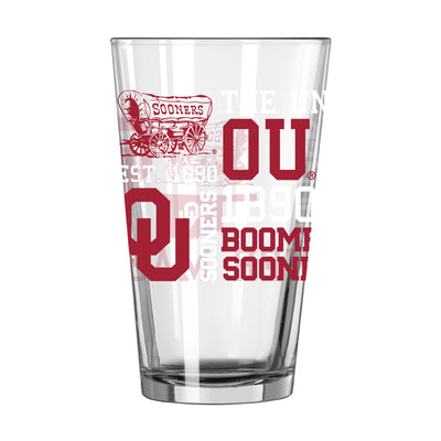 Oklahoma 16oz Spirit Pint Glass - Logo Brands