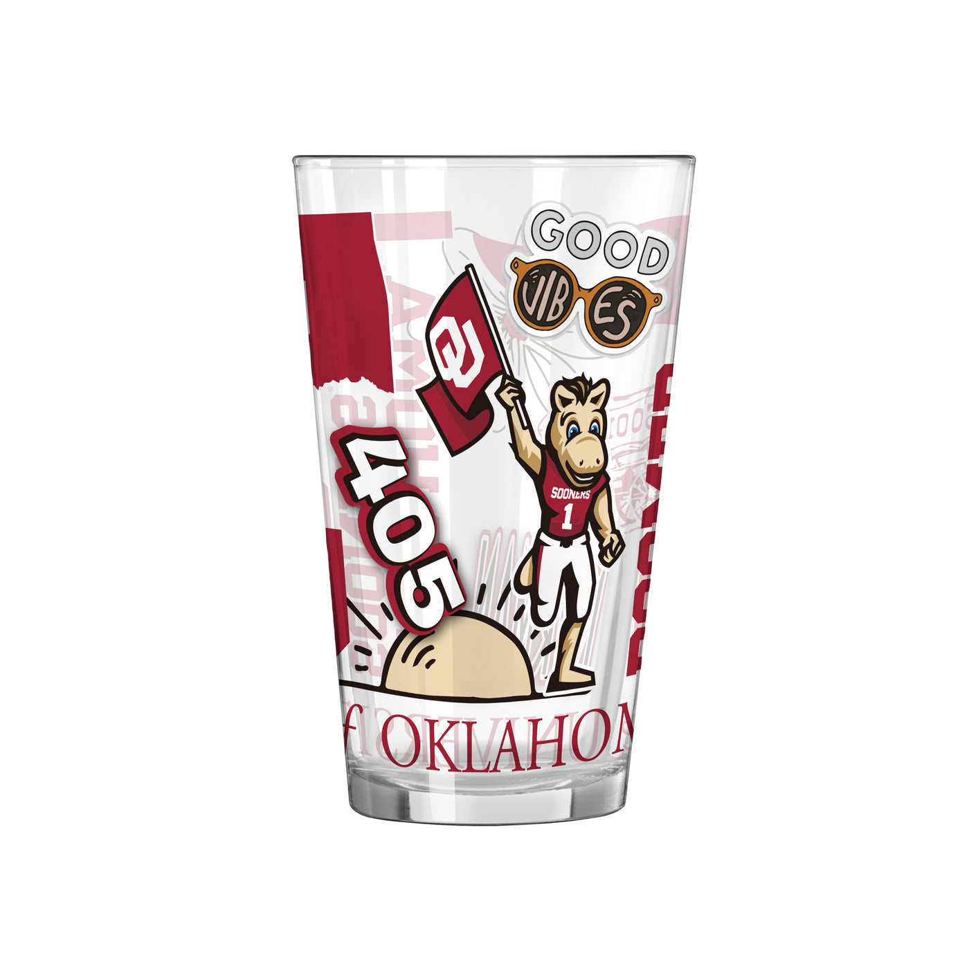 Oklahoma 16oz Native Pint Glass - Logo Brands