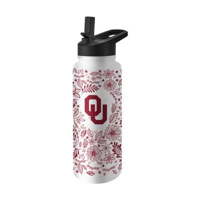 Oklahoma Quencher Botanical Flip Top Water Bottle - Logo Brands