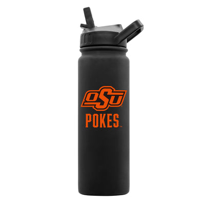 Oklahoma State 24oz Black Soft Touch Dbl Wall Btl - Logo Brands