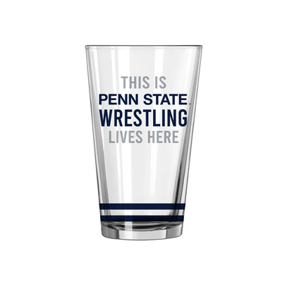 Penn State Wrestling 16oz Pint Glass - Logo Brands