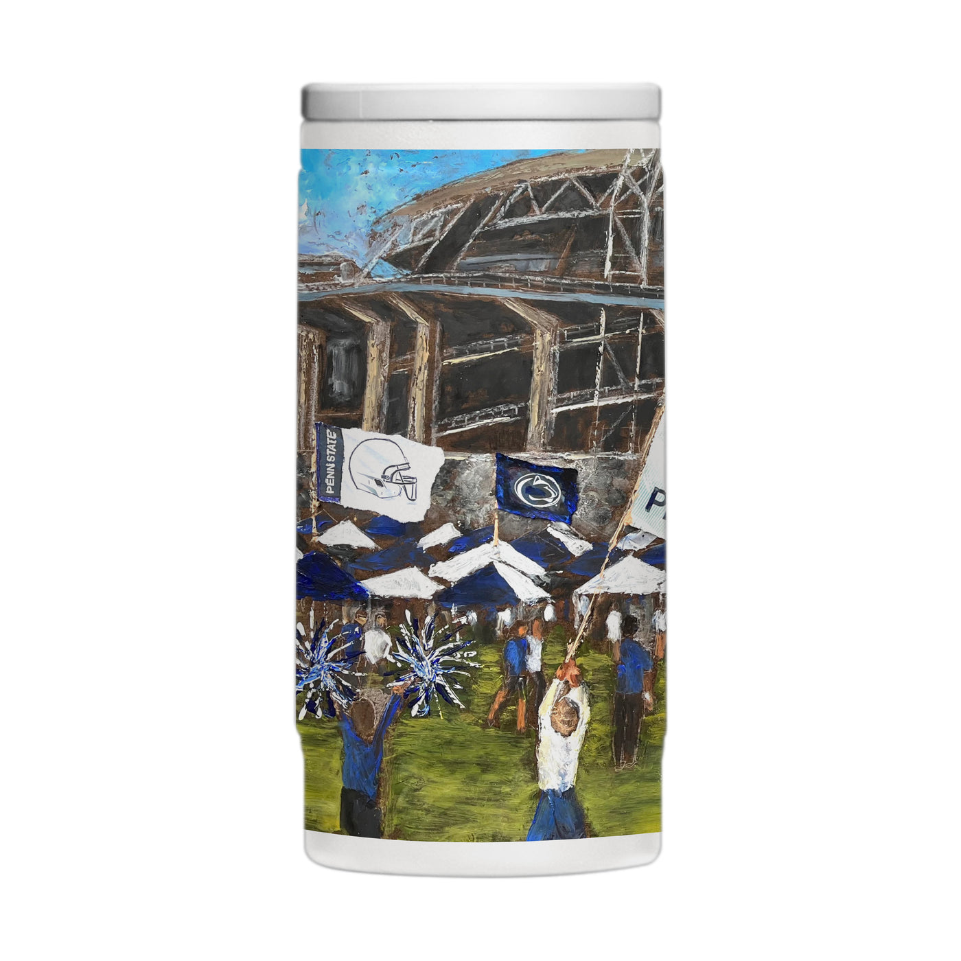 Penn State 12oz Collector Powdercoat SlimCan Coolie