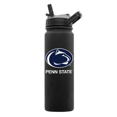 Penn State 24oz Black Soft Touch Dbl Wall Btl - Logo Brands