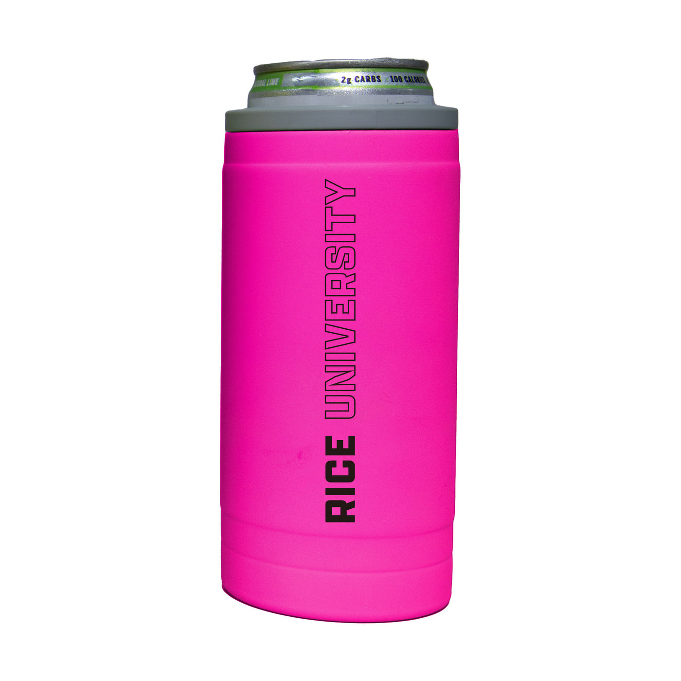 Rice 12oz Electric Stacked Soft Touch Slim Coolie - Logo Brands