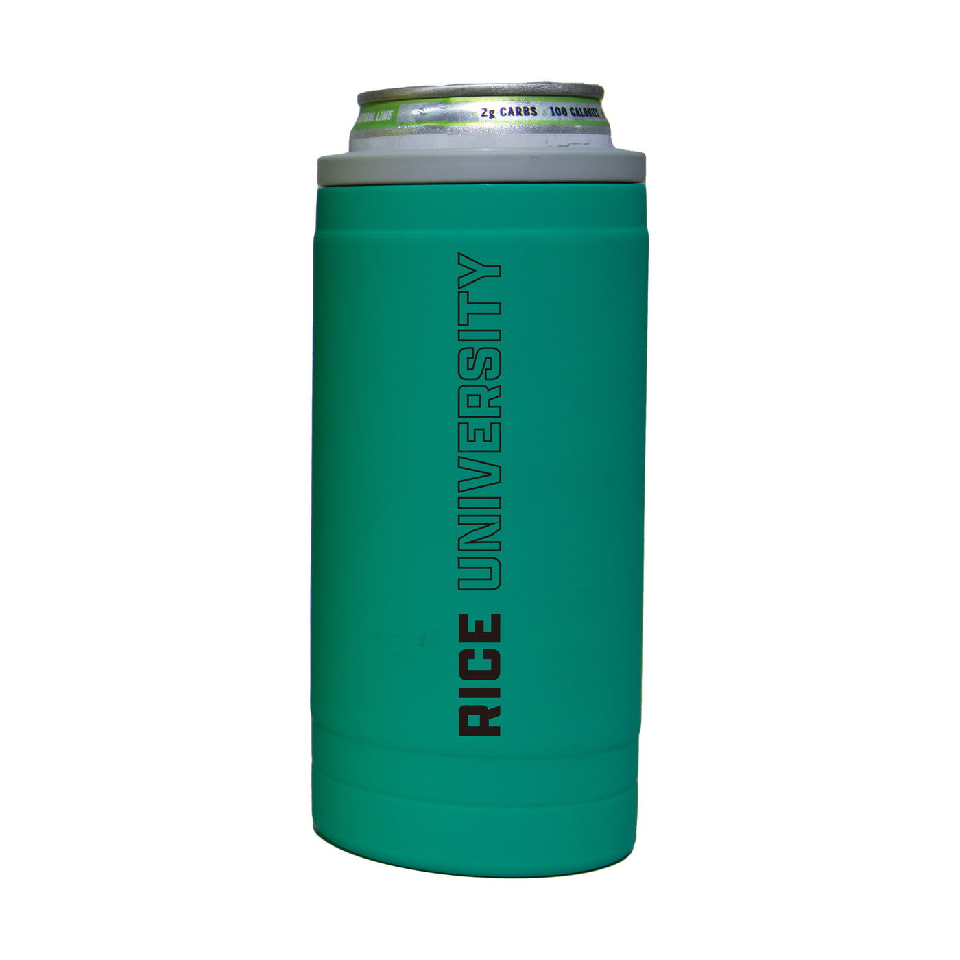 Rice 12oz Optic Stacked Soft Touch Slim Coolie - Logo Brands