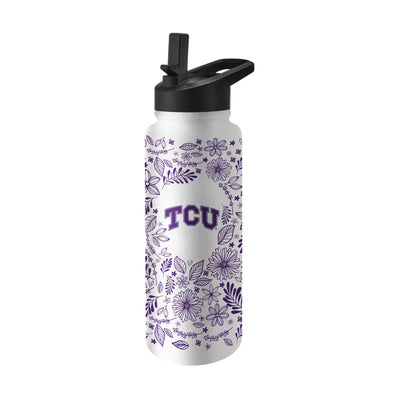 TCU Quencher Botanical Flip Top Water Bottle - Logo Brands